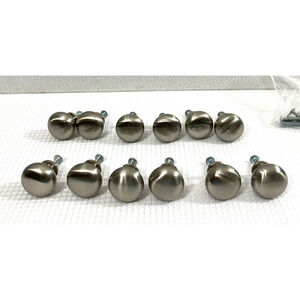 12 Silver Metal‎ Cabinet Knobs Dresser Drawer Door Pull Handles Home Decor